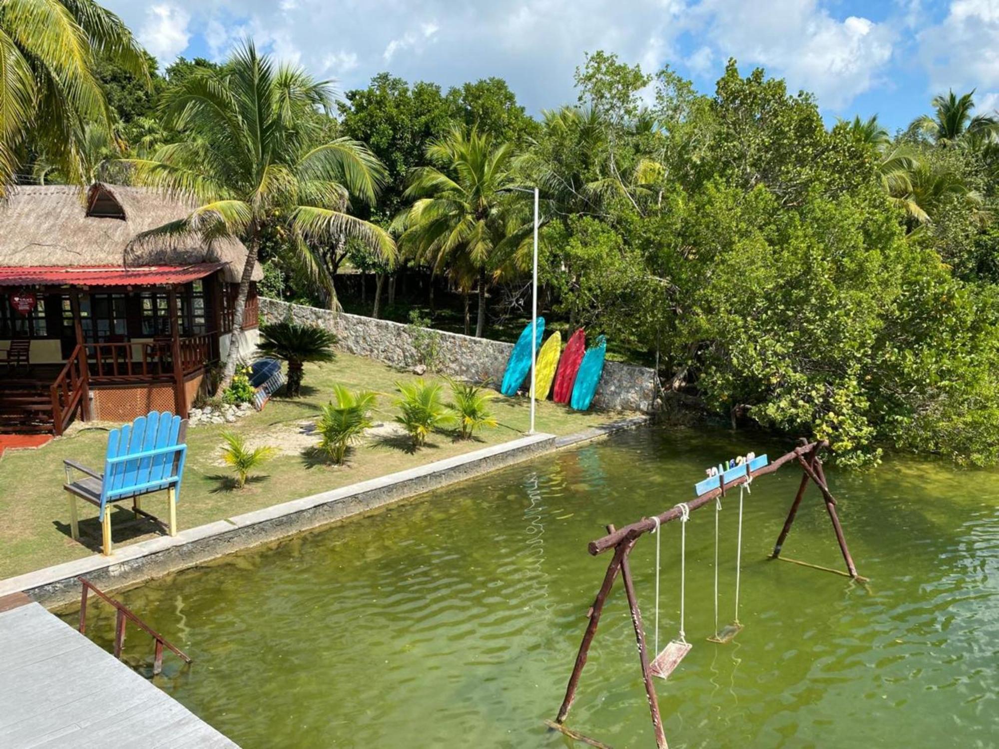 Coras Place Bacalar Lagoon Front Kültér fotó